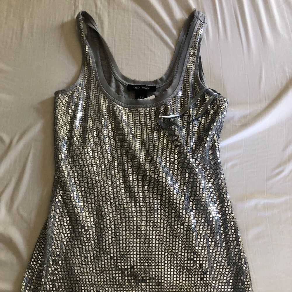 Grey Sparkly Tank Top